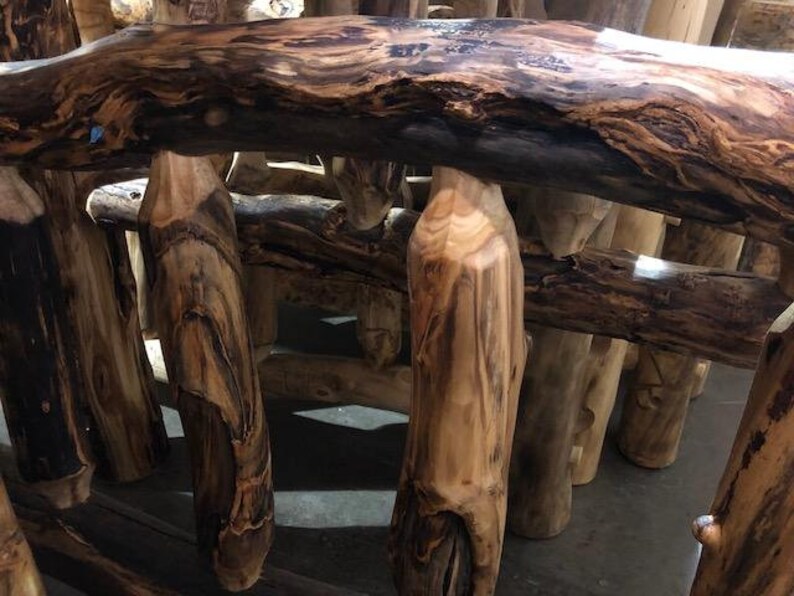 Aspen Log Bed Curvy Log Bed Handmade Log Bed Lodge Furniture Log Home Furniture Handmade Furniture image 3