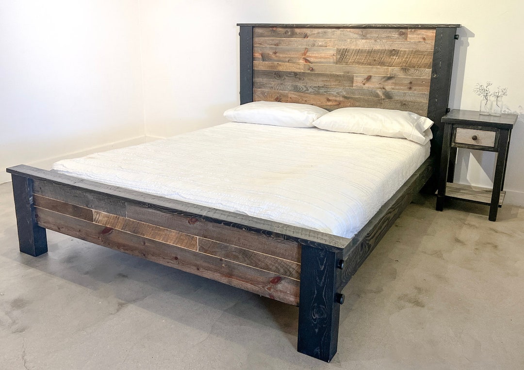 Platform Bed, Reclaimed Wood Furniture, Low Platform Bed, Platform Bed