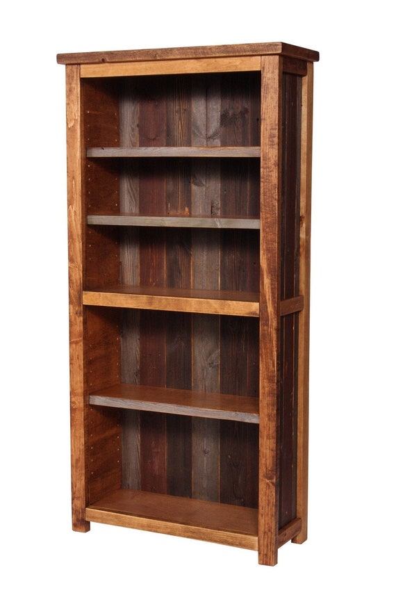 Reclaimed Barn Wood Bookcase, Multi Colored Bookcase