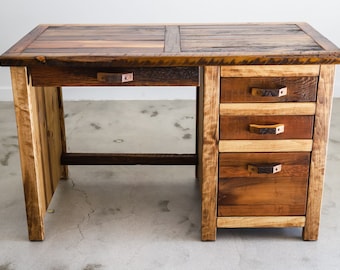 Barnwood Student Desk | Reclaimed Wood Desk | Rustic Desk | Handmade Office Furniture | Solid Wood Desk | Handmade Furniture