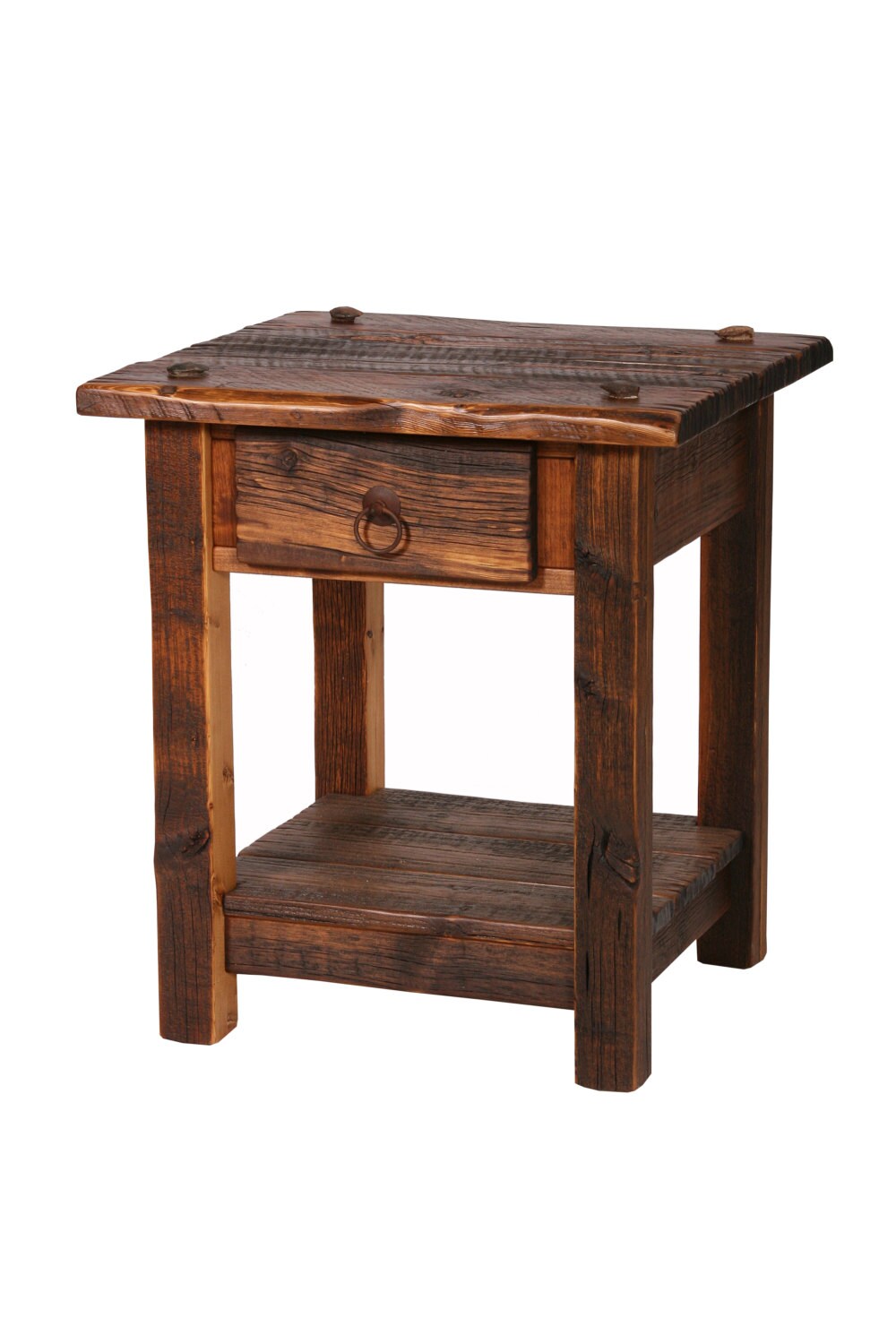 Rustic Nightstand Heritage Nightstand Reclaimed Wood Etsy