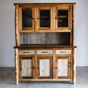 Barnwood Buffet and Hutch | Entryway Furniture | Reclaimed Entry Table | Rustic Buffet | Cabin Furniture | Rustic Furniture