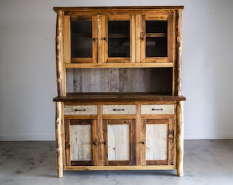 Barnwood Buffet and Hutch | Entryway Furniture | Reclaimed Entry Table | Rustic Buffet | Cabin Furniture | Rustic Furniture