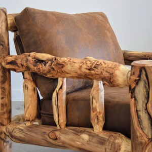 Aspen Living Room Chair Aspen Wood Furniture Log Home Furniture Log Cabin Furniture Handmade Furniture image 4