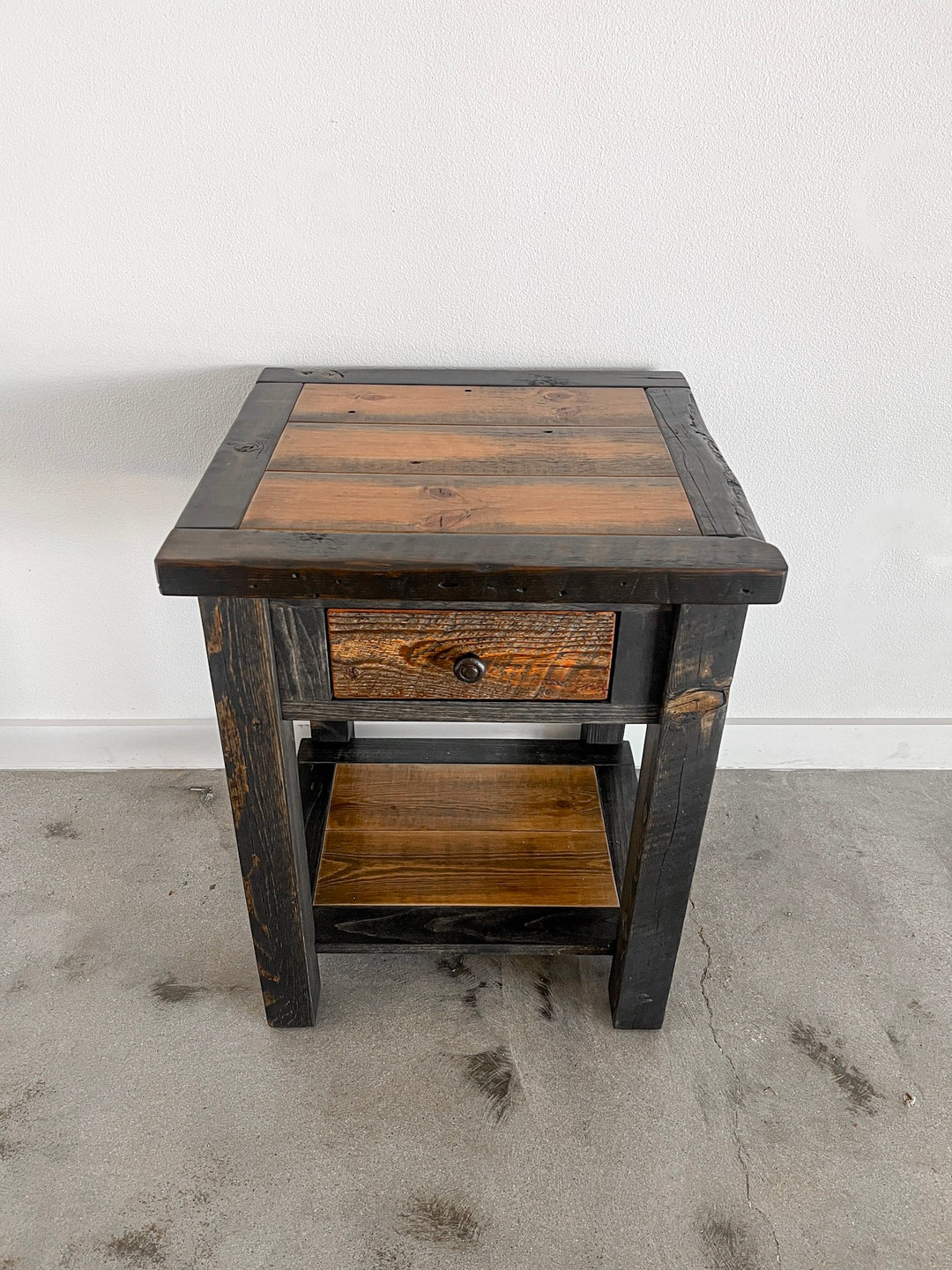 Barnwood 1 Drawer Nightstand / Reclaimed 1 Drawer Nightstand / Barn