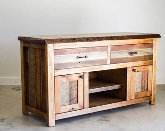 Barnwood TV Console | Reclaimed Wood Console Table | Rustic TV Stand | Rustic Living Room Furniture | Handmade Furniture