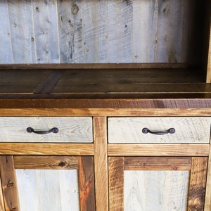 Barnwood Buffet and Hutch Entryway Furniture Reclaimed Entry Table Rustic Buffet Cabin Furniture Rustic Furniture image 3