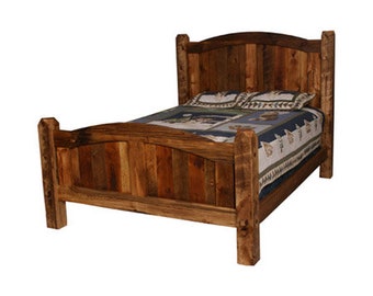 Barnwood arched Bed | Arched Headboard | Reclaimed Wood Bed | Rustic Furniture | Handmade Bed