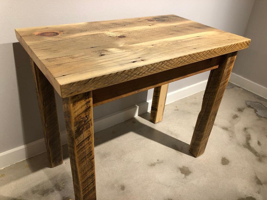 Reclaimed barn wood 3' writing desk barnwood writing Etsy