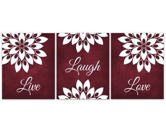 Burgundy Wall Art Etsy