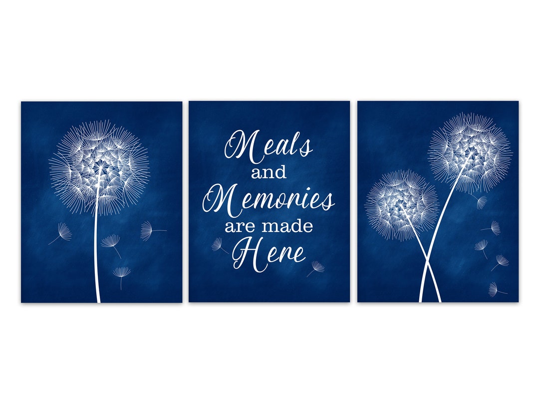 Meals and Memories Are Made Here Blue Kitchen CANVAS or Etsy