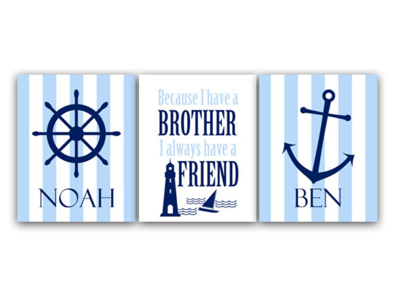 Brothers Wall Art Brothers Quote CANVAS Personalized Kids Etsy