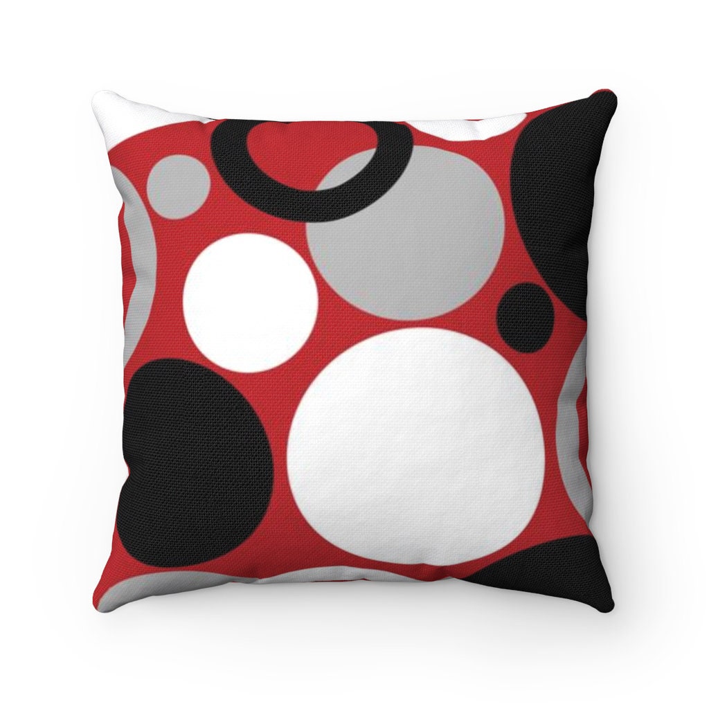 Red black and grey throw pillows 2025