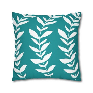 Teal Throw Pillow, Patterned Accent Pillow Covers, Turquoise Nursery and Home Decor - PIL429