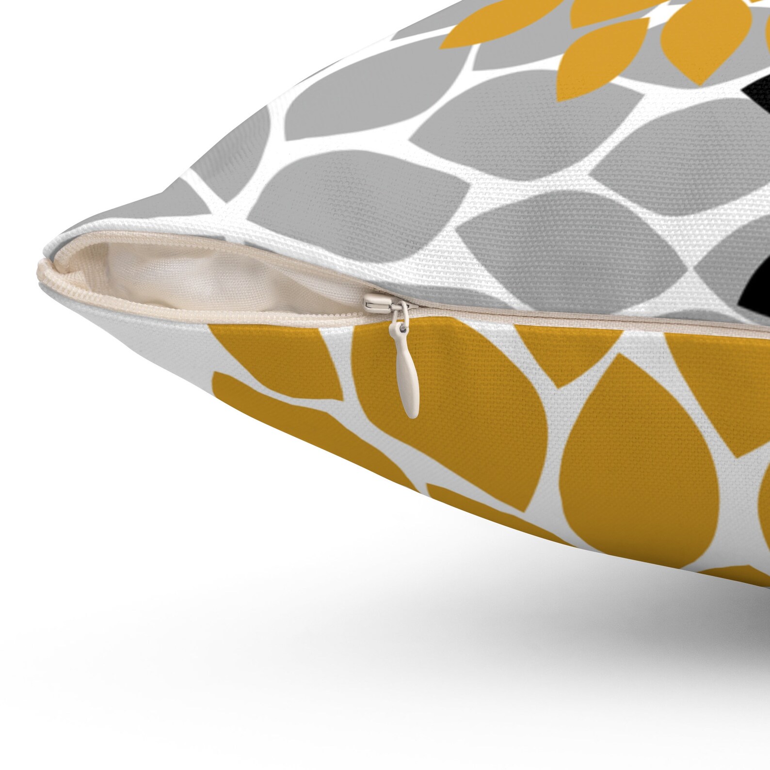 Yellow and Black Pillow Covers Flower Burst Pillow Cover Etsy