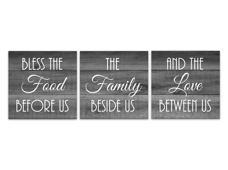 Gray Farmhouse Wall Art Prints Family Blessing Signs Bless Etsy