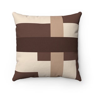 Brown Pillow Covers, Geometric Pillow Cover, Throw Pillow Cover, Accent Pillow, Modern Home Decor, Brown Bedroom, Brown Bedding - PIL174