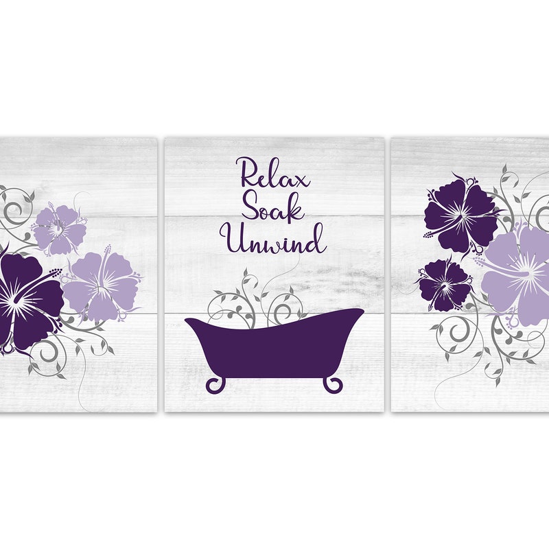 Purple Bathroom Etsy