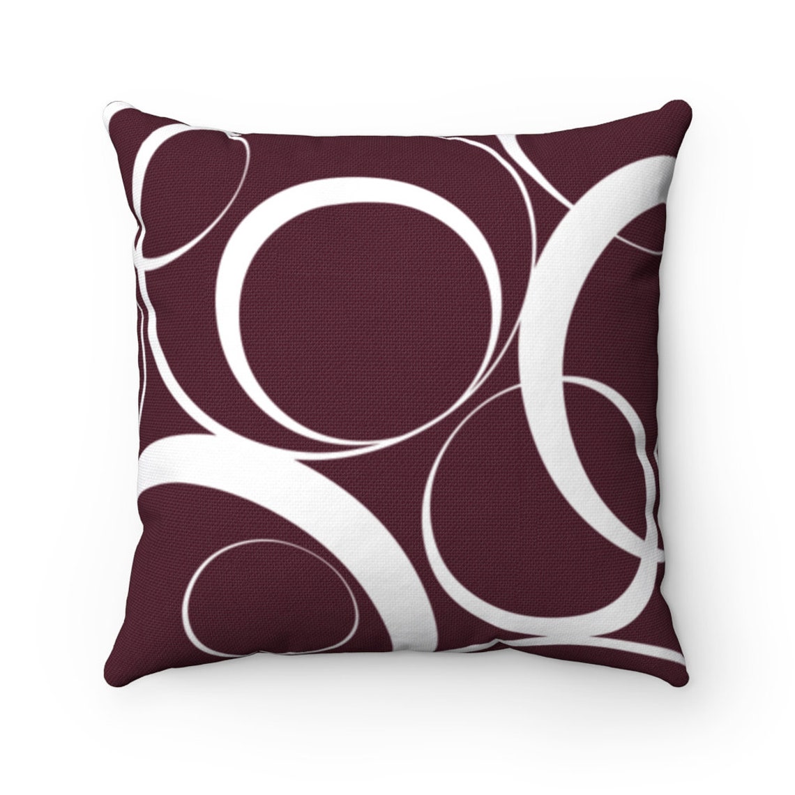 Burgundy Throw Pillow Cover Geometric Pillow Burgundy Home Etsy
