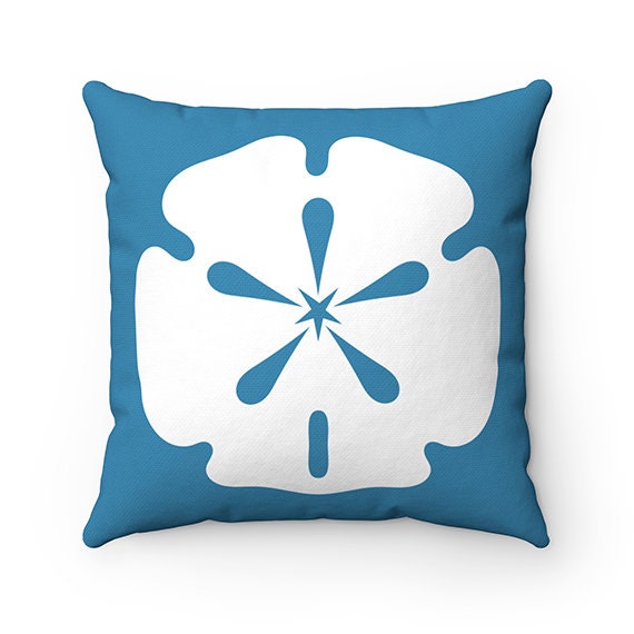 Beach House Decor Throw Pillow Cover Sand Dollar Pillow Beach