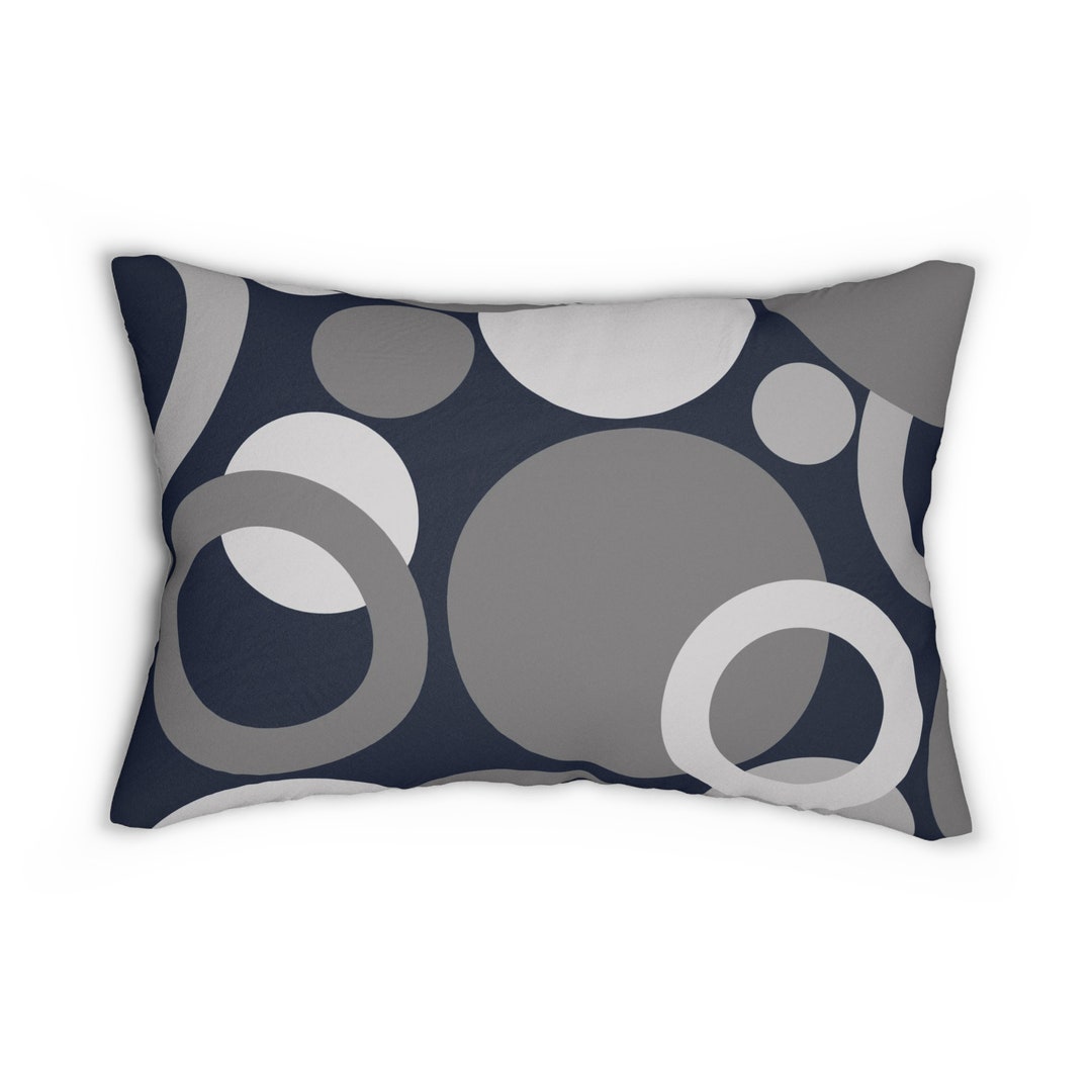 Navy Blue Lumbar Pillow for Couch Sofa Chair 14x20 Back Etsy