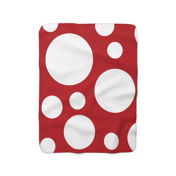 Red Throw Blanket Red Polka Dot Outdoor Sherpa Fleece Blanket Soft Blanket Camping Blanket Kids Blanket Red and White Bedding SFB18 Etsy Canada