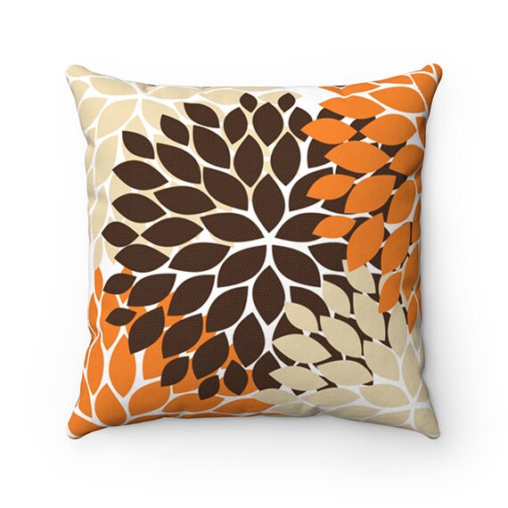 Orange and beige pillows hotsell