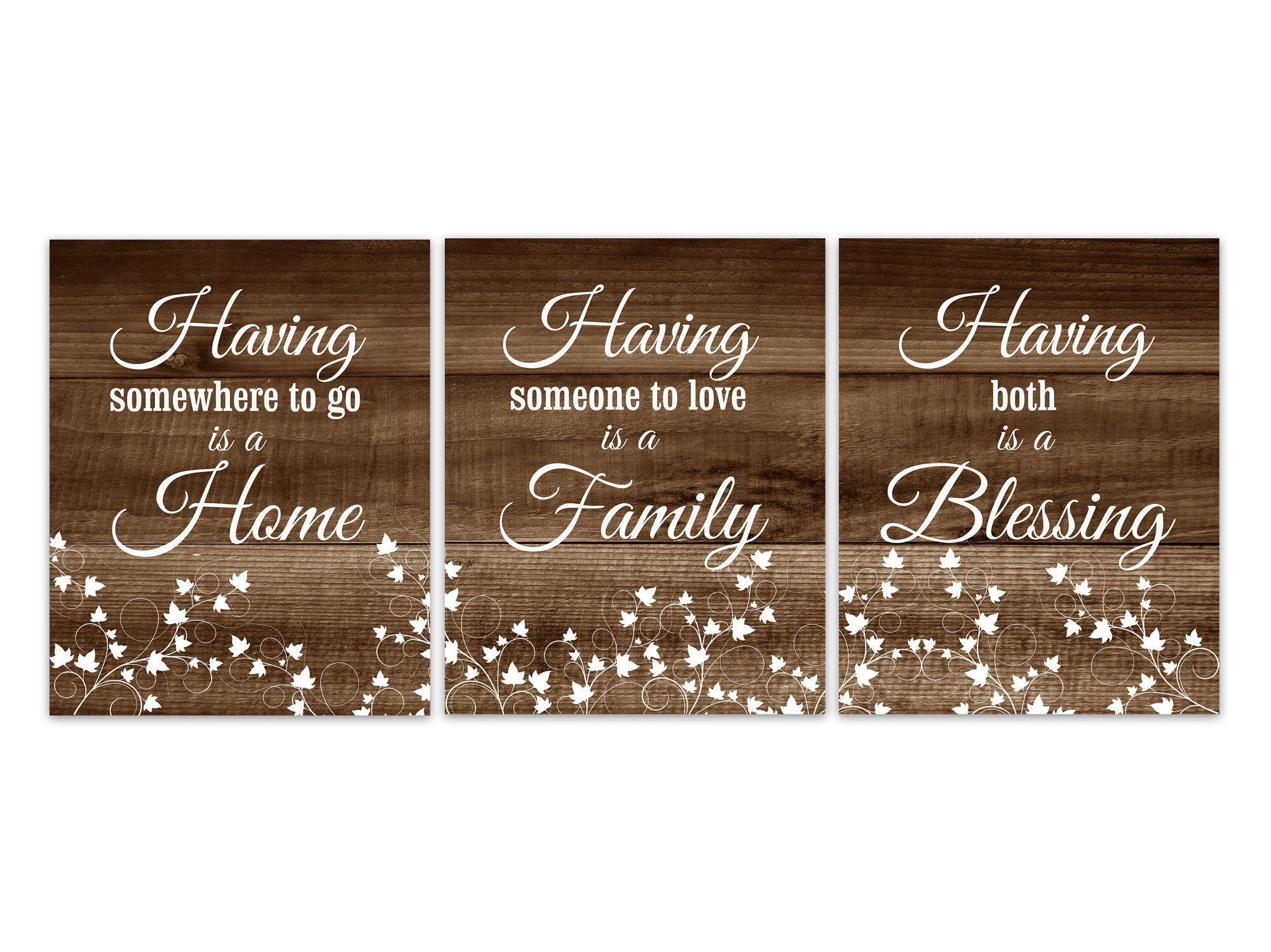 Home Family Blessing Signs Rustic Home Decor Farmhouse Decor