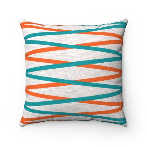 Orange and teal throw pillows hot sale