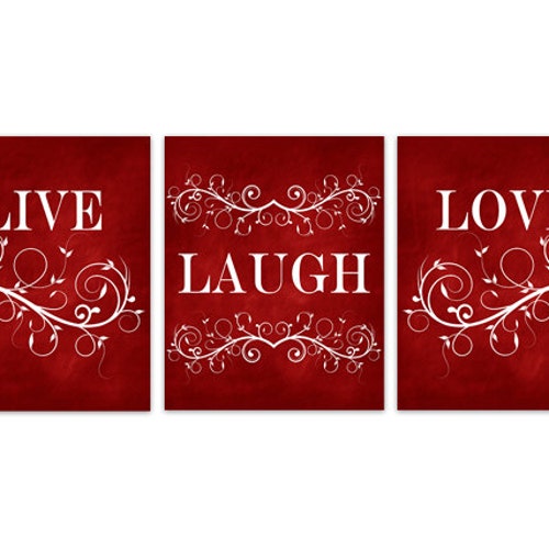 Black White Red Tree Home Decor Wall Art Bedroom Bathroom Etsy