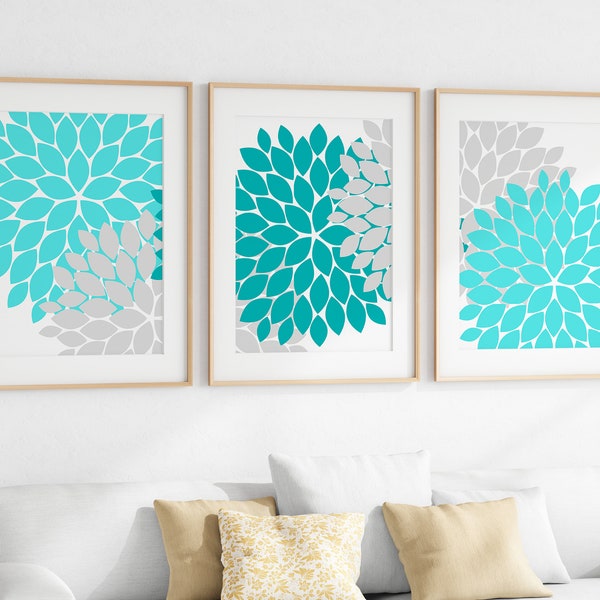 Aqua Blue Grey - Etsy