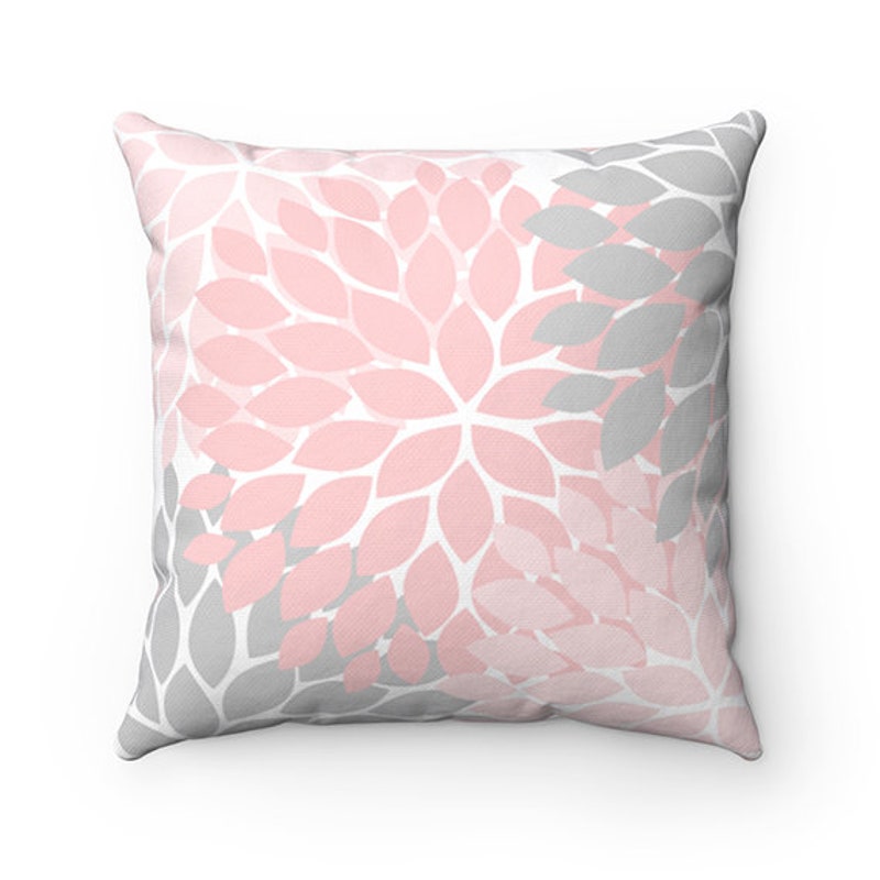 Pink And Gray Throw Pillows