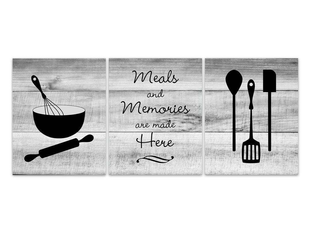 Kitchen Wall Decor CANVAS, Kitchen Signs, Rustic Kitchen Art, Dining