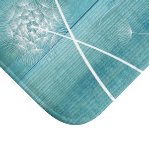 This Kitchen is For Dancing Farmhouse Kitchen Floor Mat, Aqua Blowing Dandelion Floor Mat, Memory Foam Kitchen Mat MAT32 image 2