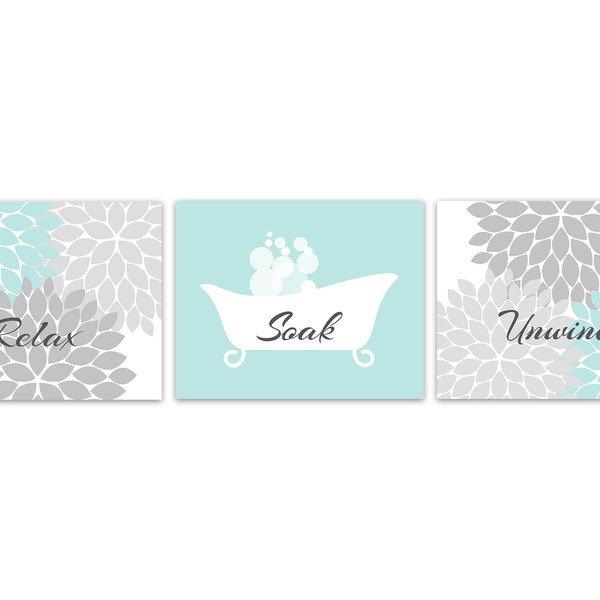 Gray Bathroom Decor Etsy