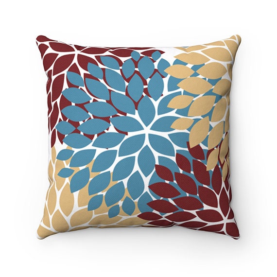 Red and 2024 blue throw pillows