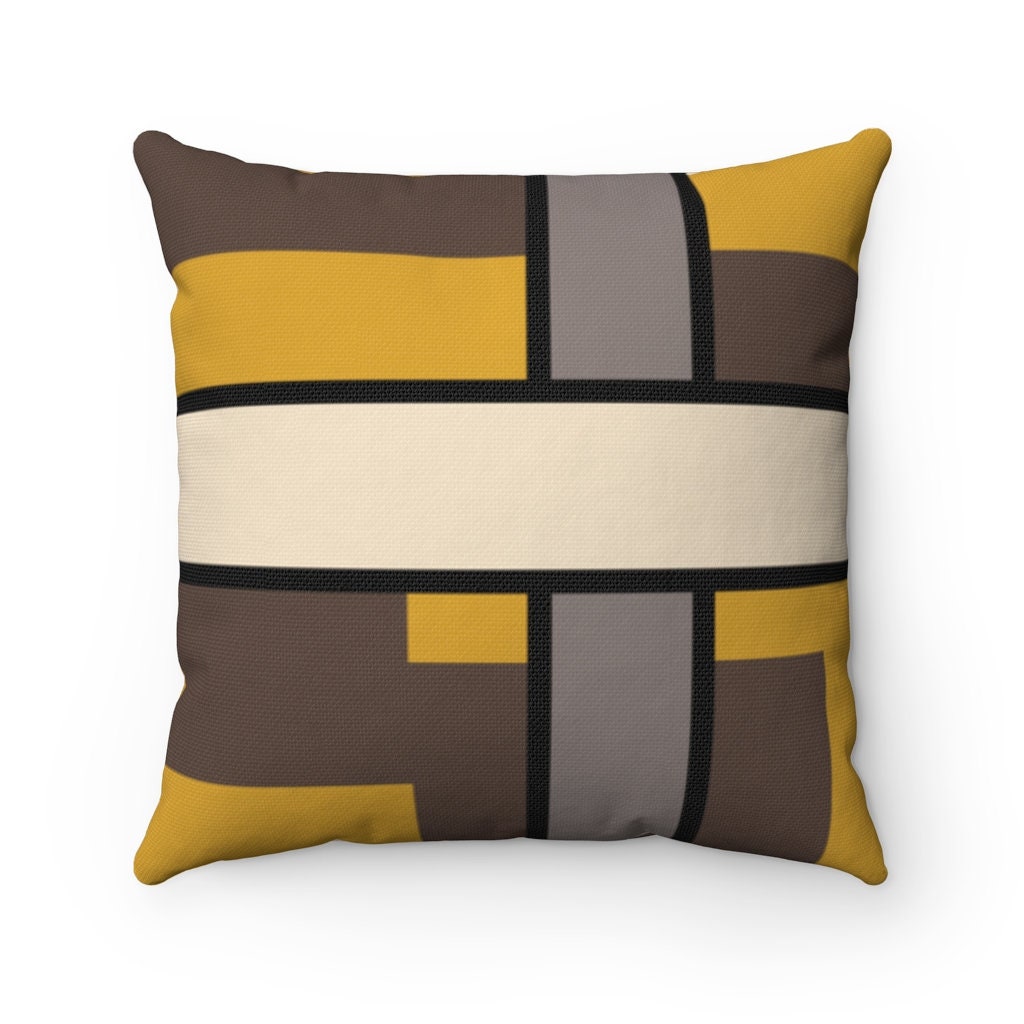 Housse de coussin Alaska, jaune moutarde H.60 x l.60 cm