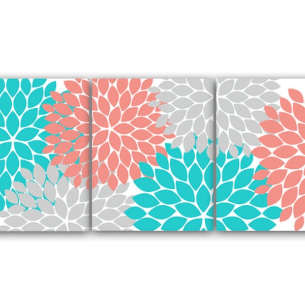 Coral and Teal - Etsy