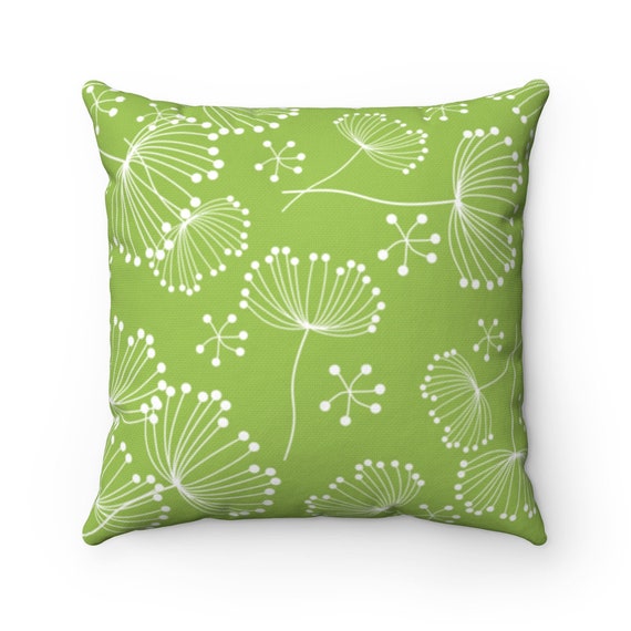 Set of 4 Plant Pattern Throw Pillow Covers Dandelion Sofa Bed