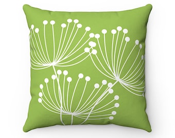 apple green throw pillows