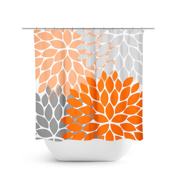 Grey Shower Curtain Etsy