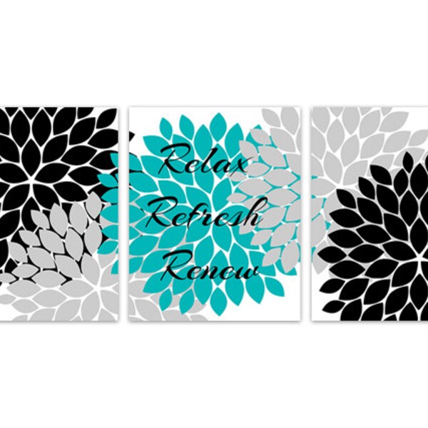 Grey and Teal Etsy