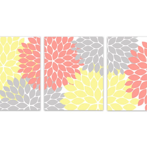 Yellow and Gray Nursery Art Etsy