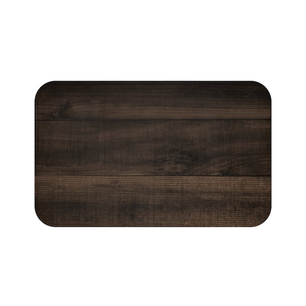 Dark Brown Bathroom Mat, Rustic Bathroom Decor, Brown Kitchen Floor Mat, Rustic Home Decor, Memory Foam Mat - MAT101