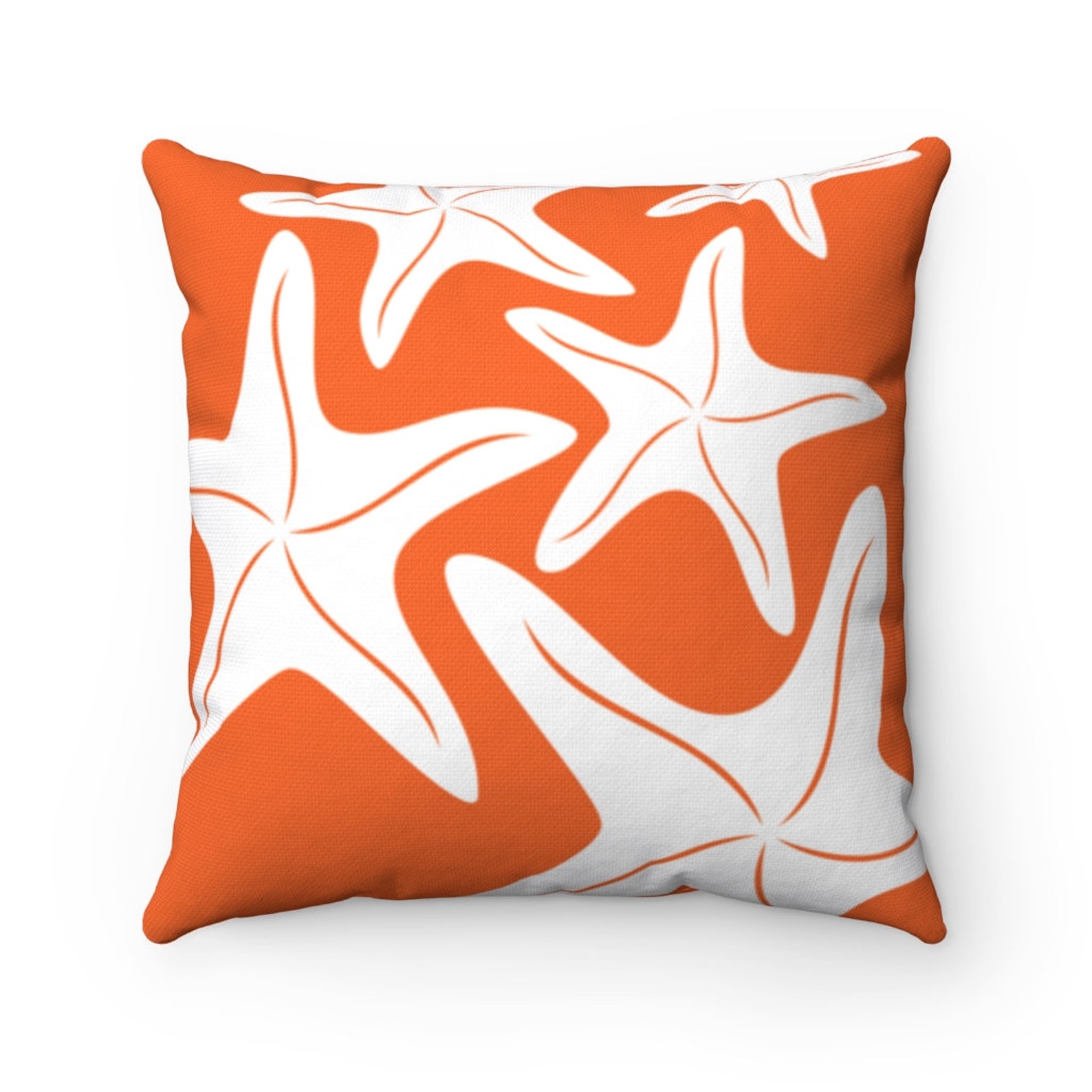 Starfish Pillow Orange Throw Pillow Cover Beach House Etsy UK