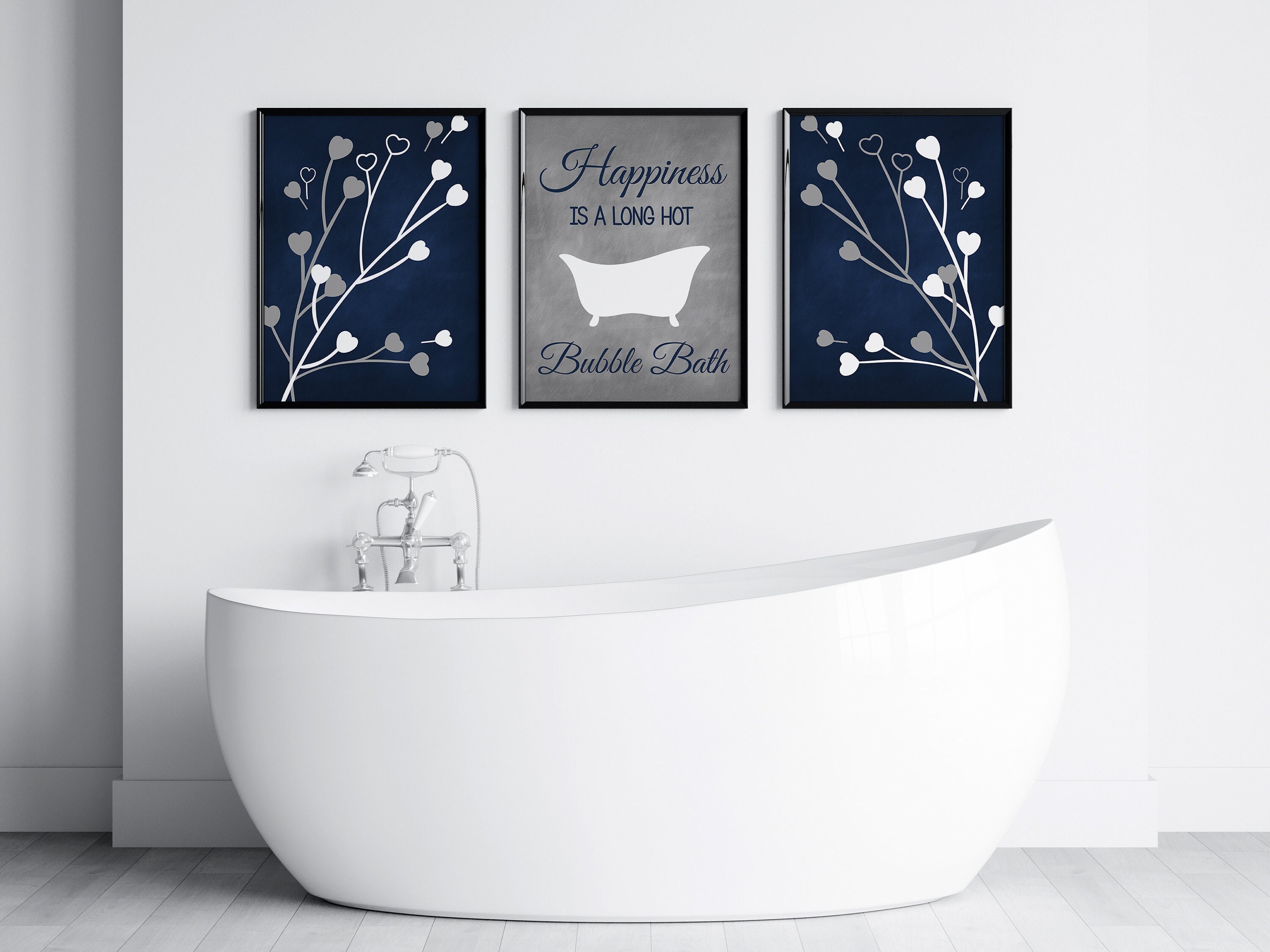 blue bathroom decor