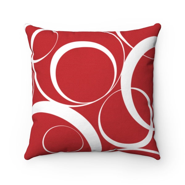 Red and White Throw Etsy