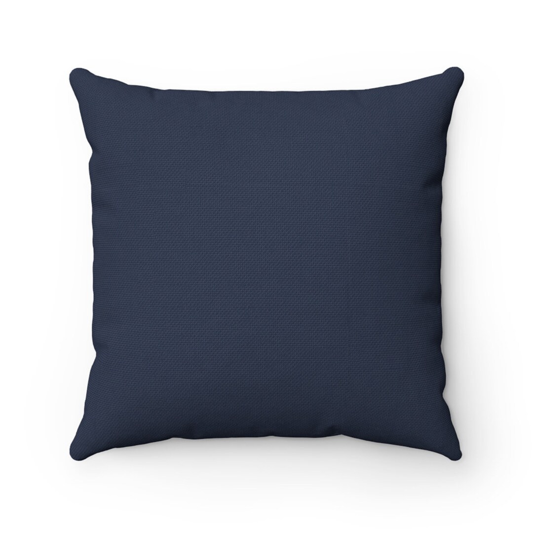 Solid Navy Blue Throw Pillow Cover Accent Pillow Modern Home Etsy