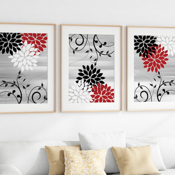 Red and Black Decor Etsy