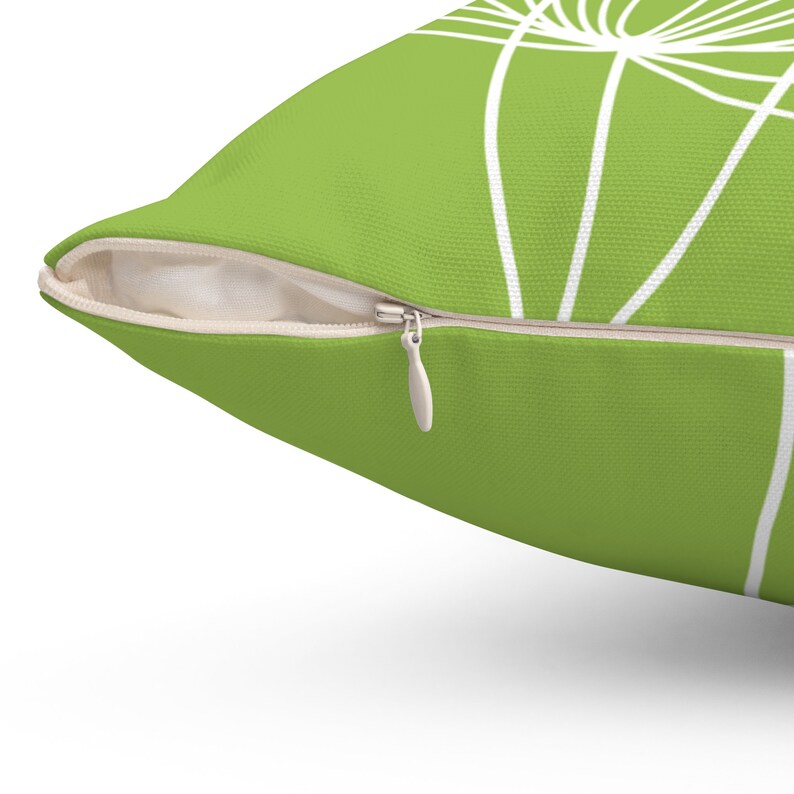 Apple Green Pillow Covers Dandelion Throw Pillow Accent Etsy